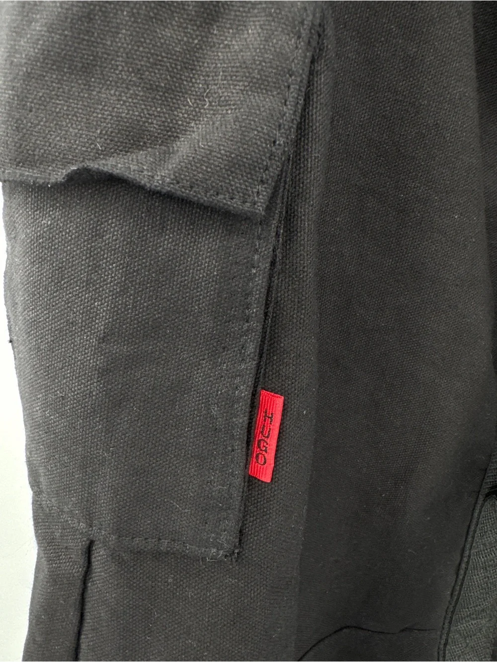 HUGO Black Drawstring Backpack Sling Bag Canvas Utility Bucket Logo Unisex Y2K